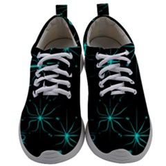 Space Time Abstract Pattern Alien Dark Green Pattern Mens Athletic Shoes by Cemarart