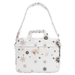 Golden-snowflake Macbook Pro 16  Shoulder Laptop Bag by saad11
