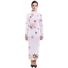 Golden-snowflake Turtleneck Maxi Dress by saad11