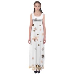 Golden-snowflake Empire Waist Maxi Dress by saad11