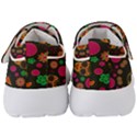 Skull Colorful Floral Flower Head Kids  Velcro Strap Shoes View4