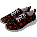 Skull Colorful Floral Flower Head Mens Athletic Shoes View2