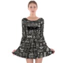 Doodle Art Chemistry Art Long Sleeve Skater Dress View1