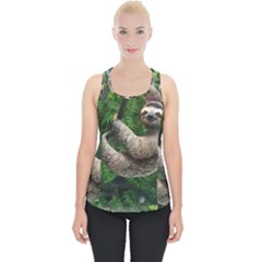 Sloth In Jungle Art Animal Fantasy Piece Up Tank Top by Cemarart