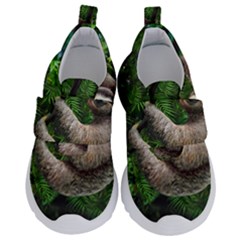 Sloth In Jungle Art Animal Fantasy Kids  Velcro No Lace Shoes by Cemarart