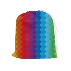 Rainbow Beautiful Seamless Pattern Drawstring Pouch (xl) by Cemarart