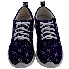 Zodiac Symbols Sign And Stars Pattern Seamless Pattern Mens Athletic Shoes by Cemarart