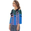 Fantasy City Architecture Building Cityscape Cut Out Wide Sleeve Top View2