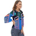 Fantasy City Architecture Building Cityscape Cut Out Wide Sleeve Top View3