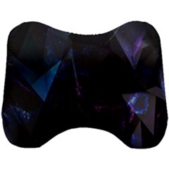 Abstract, Black, Purple, Head Support Cushion by nateshop