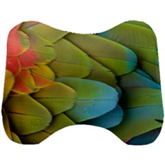 Parrot Feathers Texture Feathers Backgrounds Head Support Cushion by nateshop