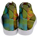 Parrot Feathers Texture Feathers Backgrounds Women s Mid-Top Canvas Sneakers View4