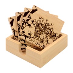 Flowers Roses Rose Nature Bouquet Bamboo Coaster Set by Proyonanggan