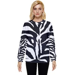 Zebra-black White Hidden Pocket Sweatshirt by nateshop