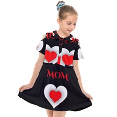 Mom And Dad, Father, Feeling, I Love You, Love Kids  Short Sleeve Shirt Dress by nateshop