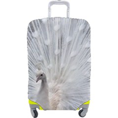 White Feathers, Animal, Bird, Feather, Peacock Luggage Cover (large) by nateshop