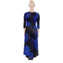 Berry, One,berry Blue Black Quarter Sleeve Wrap Maxi Dress View2