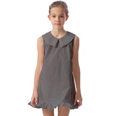 Gray, Color, Background, Monochrome, Minimalism Kids  Pilgrim Collar Ruffle Hem Dress by nateshop