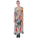 Mosaic, Colorful, Rhombuses, Pattern, Geometry Button Up Maxi Dress View1