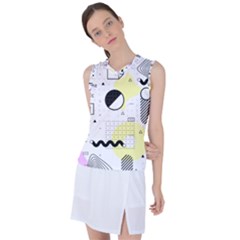 Graphic Design Geometric Background Women s Sleeveless Sports Top by Grandong