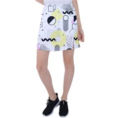 Graphic Design Geometric Background Tennis Skirt by Grandong