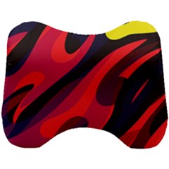 Abstract Fire Flames Grunge Art, Creative Head Support Cushion by nateshop