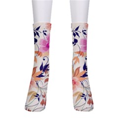 Abstract Floral Background Crew Socks by nateshop