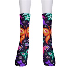 Floral Butterflies Crew Socks by nateshop