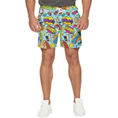 Graffiti Word Seamless Pattern Men s Runner Shorts by Bedest