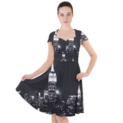 Photography Of Buildings New York City  Nyc Skyline Cap Sleeve Midi Dress by Cemarart