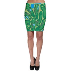 Golf Course Par Golf Course Green Bodycon Skirt by Cemarart