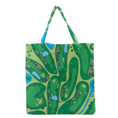 Golf Course Par Golf Course Green Grocery Tote Bag by Cemarart