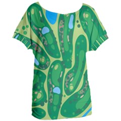 Golf Course Par Golf Course Green Women s Oversized T-shirt by Cemarart