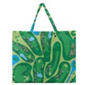 Golf Course Par Golf Course Green Zipper Large Tote Bag View1