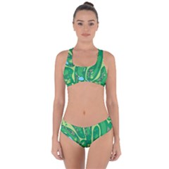 Golf Course Par Golf Course Green Criss Cross Bikini Set by Cemarart