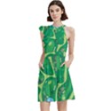 Golf Course Par Golf Course Green Cocktail Party Halter Sleeveless Dress With Pockets View2