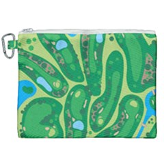 Golf Course Par Golf Course Green Canvas Cosmetic Bag (xxl) by Cemarart