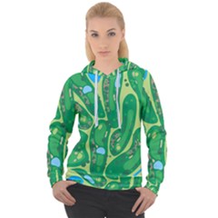 Golf Course Par Golf Course Green Women s Overhead Hoodie by Cemarart