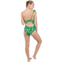 Golf Course Par Golf Course Green Frilly One Shoulder Swimsuit View2