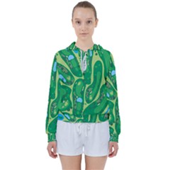 Golf Course Par Golf Course Green Women s Tie Up Sweat by Cemarart