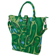 Golf Course Par Golf Course Green Buckle Top Tote Bag by Cemarart