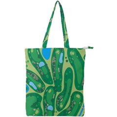 Golf Course Par Golf Course Green Double Zip Up Tote Bag by Cemarart