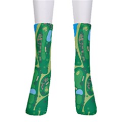 Golf Course Par Golf Course Green Crew Socks by Cemarart