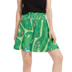 Golf Course Par Golf Course Green Waistband Skirt by Cemarart