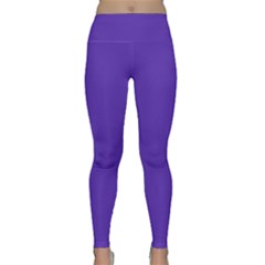 Ultra Violet Purple Lightweight Velour Classic Yoga Leggings by bruzer