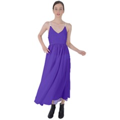 Ultra Violet Purple Tie Back Maxi Dress by Patternsandcolors