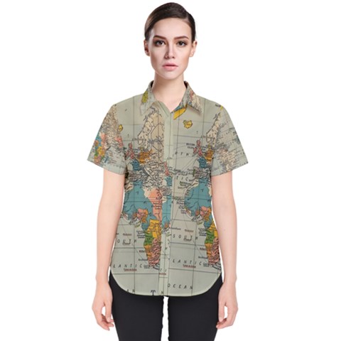 Golf Course Par Green Women s Short Sleeve Shirt by Proyonanggan