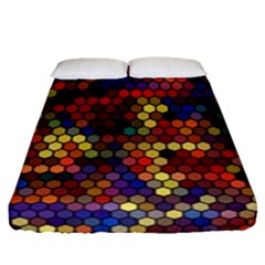 Zig Zag Pattern Geometric Design Fitted Sheet (queen Size) by Ndabl3x