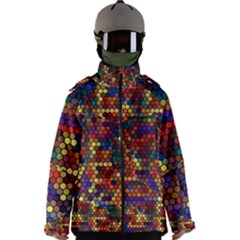 Pattern Dots Wallpaper Seamless Pattern Men s Zip Ski And Snowboard Waterproof Breathable Jacket by Ndabl3x