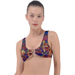 Hexagon Honeycomb Pattern Design Ring Detail Bikini Top by Ndabl3x